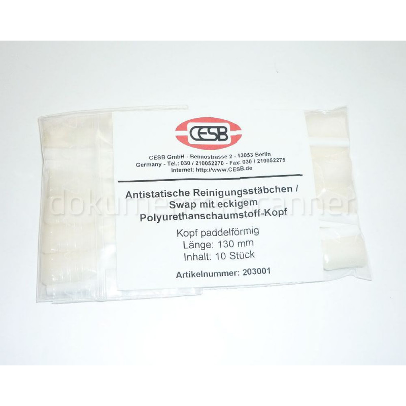 CESB Antistatisches Reinigungsstäbchen Eckig / Swab mit paddelähnlichem Polyurethanschaumstoff-Kopf.