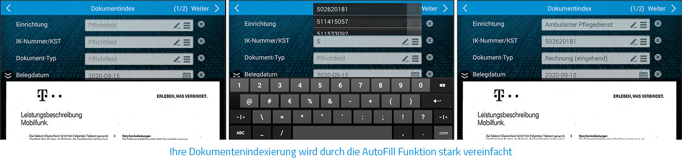 DOCUMEN Indexierungsschritte