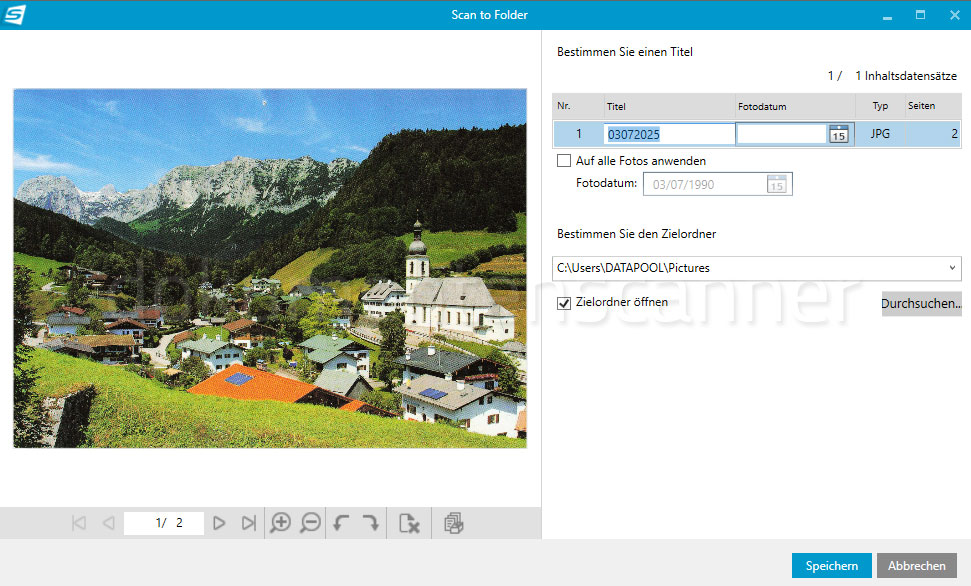 Ricoh ScanSnap iX2400 Fotos scannan