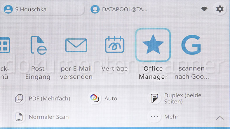 Ricoh ScanSnap iX2500 Touchdisplay