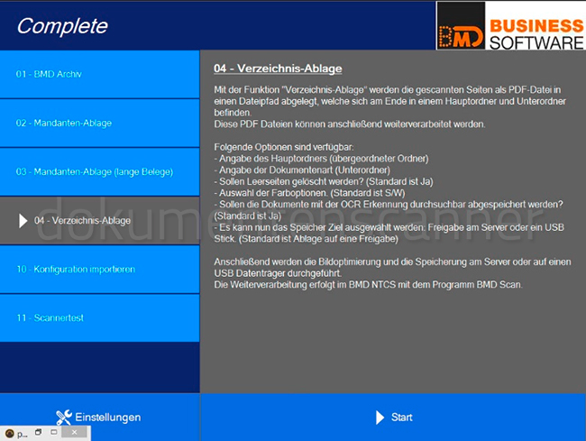 BMD Software Complete - Screenshot